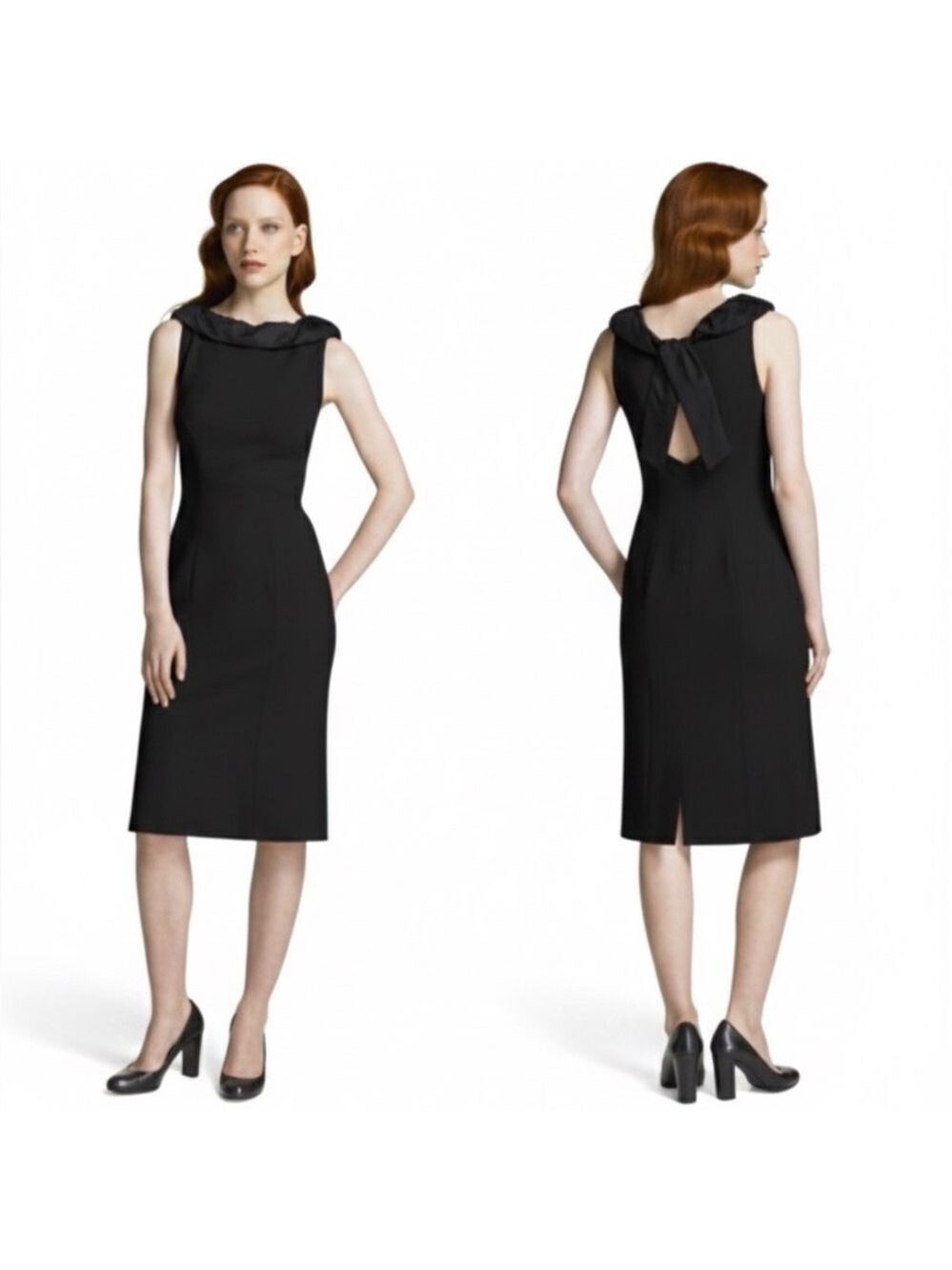 DIANE VON FURSTENBERG Wool Blend Little Black Dress Sz 2
